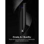 Lipstick Portable Charger 3350mAh Xcentz, Compact External Battery Premium Aluminum with Flashlight Pocket Power Bank Phone Charger for iPhone 11, 11 Pro, Xs, X, 8, Android Smartphone(Black)