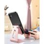 Adjustable Cell Phone Stand, CreaDream Phone Stand, Cradle, Dock, Holder, Aluminum Desktop Stand Compatible with iPhone Xs Max Xr 8 7 6 6s Plus 5s Charging, Accessories Desk,All Smart Phone-Rose Gold