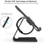 Apple Watch Stand, OMOTON 2 in 1 Universal Desktop Stand Holder for iPhone and Apple Watch Series 5/4/3/2/1 (Both 38mm/40mm/42mm/44mm) (Black)