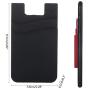 BIAJIYA Card Holder for Back of Phone Silicone Wallet Stick-on ID Credit Card Pocket for Smartphones(6PC)