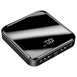 OYEALEX 20000mAh Portable Power Charger with LED Dual USB Ports 2.1A Output and 2A Input,Super Light Cell Phone Charger Battery Portable Power Supply/Power Bank Portable (Black,3.15INCH)