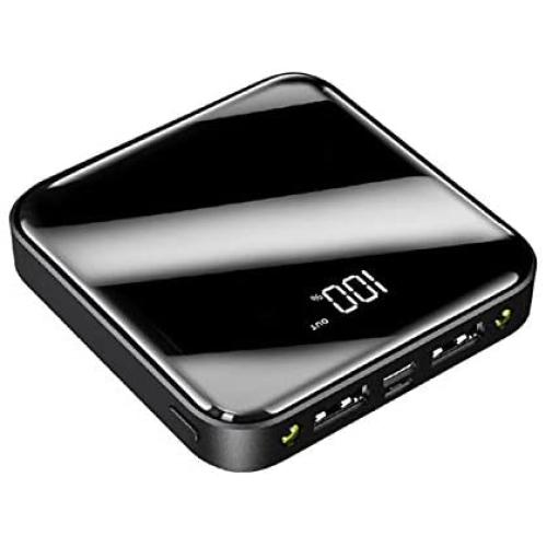 OYEALEX 20000mAh Portable Power Charger with LED Dual USB Ports 2.1A Output and 2A Input,Super Light Cell Phone Charger Battery Portable Power Supply/Power Bank Portable (Black,3.15INCH)