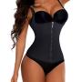 Nebility Women Waist Trainer Corset Zipper Vest Body Shaper Cincher Tank Top with Adjustable Straps