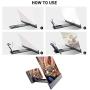 Phone Amplifier - 12 3D HD Phone Amplifier Screen, Phone Screen Magnifier Projector with Foldable Holder Stand for iPhone and Android Smartphones, Phone Screen Enlarger for Videos,Movies and Gaming