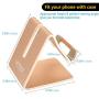 Desk Cell Phone Stand Holder Aluminum Phone Dock Cradle Compatible with Switch, All Android Smartphone, for iPhone 11 Pro Xs Xs Max Xr X 8 7 6 6s Plus 5 5s 5c Charging, Accessories Desk (Gold)