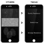 TECHO Privacy Screen Protector for iPhone 8 Plus 7 Plus, Anti Spy 9H Tempered Glass, Edge to Edge Full Cover Screen Protector [Anti-Fingerprint] [Full Coverage] (Black)
