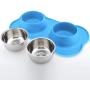 URPOWER Dog Bowls Stainless Steel Dog Bowl with No Spill Non-Skid Silicone Mat 53 oz Feeder Bowls Pet Bowl for Dogs Cats and Pets