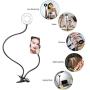 Cliusnra Flexible Selfie Ring Light: 3.5" Cell Phone Stand Desk Live Streaming Video Camera Laptop Computer Lamp Makeup Led Black Adjustable Arm Night Round Fill Dimmable Mount Stick Holder Clip USB