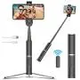 Selfie Stick Tripod with Bluetooth Remote, Portable Compact Design, Extendable All-in One Selfie Stick for iPhone 11/X/XR/Xs Max/8, Samsung Galaxy S10/10+/S9/S9+/S8, Huawei Android Phones Selfie Stick Tripod with Bluetooth Remote, Portable Compact Design, Extendable All-in One Selfie Stick for iPhone 11/X/XR/Xs Max/8, Samsung Galaxy S10/10+/S9/S9+/S8, Huawei Android Phones