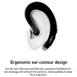 Ear-Hook Bluetooth Headphone,Wireless Non Ear Plug Single Ear Bluetooth Headset with Mic,Painless Wearing Bluetooth Earpiece 8-10 Hrs Playtime for Cell Phone(Black)