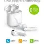 Bluetooth 5.0 Wireless Earbuds, Wireless Bluetooth Headphones with Deep Bass HiFi Stereo Sound, Built-in Mic Earphones with Portable Charging Case for iOS and Android