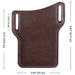 EASYANT PU Leather Cell Phone Holster Universal Case Sheath with Belt Hole Coffee