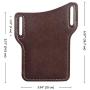 EASYANT PU Leather Cell Phone Holster Universal Case Sheath with Belt Hole Coffee