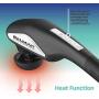 Cordless Percussion Handheld Back Massager - Heated Deep Tissue Body Massage for Muscle Pain Relief - Portable & Rechargeable