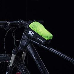 ROCKBROS Bike Phone Bag Waterproof Bicycle Frame Bag Pannier Top Tube Touch Screen Cycling Phone Case Holder for iPhone X XS 8 7 Plus Cellphone Below 6.5 Inches
