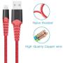 HARIBOL iPhone Charging Cable, 4Pack 3FT 6FT iPhone Charger Lightning Cable Nylon Braided Cable for iPhone 11,11 Pro,11 Pro Max, Xs, Max,XR, X,8 Plus,8,7 Plus,7,6 Plus,6,6S Plus,6s,iPad and More(Red)