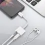 Headphones Adapter for iPhone 3.5mm Jack Audio + Charge Aux for iPhone 7/7Plus/8/8Plus/X/11/XS/XR/XS MAX Dongle Splitter Accessory Supports 2 in 1 Earphone Splitter Support All iOS System