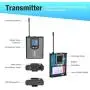 UHF Wireless Microphone System Headset Mic/Stand Mic/Lavalier Lapel Mic with Rechargeable Bodypack Transmitter & Receiver 1/4" Output for iPhone, PA Speaker, DSLR Camera, Recording, Teaching