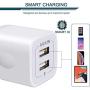 USB Wall Charger, Charger Adapter, Ailkin 5-Pack 2.1Amp Dual Port Quick Charge Plug Cube for iPhone 12/SE/11 Pro Max/8/7/6S/6S Plus/6 Plus/6, Samsung Galaxy, LG, HTC, Moto, Kindle Charging Box Block