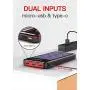 Solar Portable Charger 25000mAh Power Bank Battery High Capacity with Digital Display LCD Screen, 3 USB Output & 2 Input, Compatible Smartphone, Tablet and More (Red) Solar Portable Charger 25000mAh Power Bank Battery High Capacity with Digital Display LCD Screen, 3 USB Output & 2 Input, Compatible Smartphone, Tablet and More (Red)