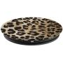 Cute Leopard Print Pattern Fashion Black Design Gold Color PopSockets Grip and Stand for Phones and Tablets