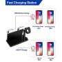 Zapuno Wireless Charging Station,8 in 1 Aluminum Alloy CNC Wireless Charger Stand 20W Wireless Fast Charger Dock with 45W PD Charger Compatible for iPhone/iPad/Apple Watch/Airpods and More