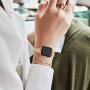 STIROLL Thin Replacement Band Compatible for Apple Watch 38mm 40mm 42mm 44mm, Stainless Steel Metal Wristband Women Men for iWatch 5/4/3/2/1 (Gold, 38mm/40mm)