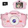 Kids Digital Camera, Rechargeable Child Camera with Soft Silicone Case&16GB Card, 8.0MP Selfie Toy Camera, Mini Children Camera Camcorder with Dual Camera Design Gift for 3-12Years Boys and Girls