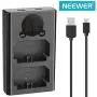 Neewer Dual USB Charger for Sony NP-FZ100 Battery, Compatible with Sony A9 A7III A7RIII Cameras, Designed with LCD Display, Versatile Charging Options Neewer Dual USB Charger for Sony NP-FZ100 Battery, Compatible with Sony A9 A7III A7RIII Cameras, Designed with LCD Display, Versatile Charging Options