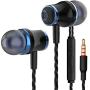 MUNSKT Earbud Headphones with Remote & Microphone, in Ear Earphone Stereo Sound Noise Isolating Tangle Free for iOS and Android Smartphones, Laptops, Gaming (4 Mixed Colors)