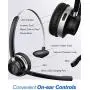 Mpow HC3 Bluetooth Headset V5.0, Dual Microphone Wireless Headphones for Truck Driver, Office,Call Center,Cell Phone,Noise Canceling, Single On Ear Headset(Wired Option) Mpow HC3 Bluetooth Headset V5.0, Dual Microphone Wireless Headphones for Truck Driver, Office,Call Center,Cell Phone,Noise Canceling, Single On Ear Headset(Wired Option)