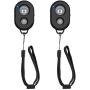 Bluetooth Camera Remote Shutter for Smartphones (2 Pack), zttopo Wireless Camera Remote Control Compatible with iPhone/Android Cell Phone - Create Amazing Photos and Selfies, Wrist Strap Included