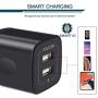 USB Wall Charger, Ailkin 2.1A Dual Port Portable Universal USB Wall Charger Adapter Compatible with iPhone X/8/7/6S/6S Plus, iPad Pro/Air 2/mini2, Galaxy S7/S6/Edge/Plus, Note 5/4, LG, HTC, and More
