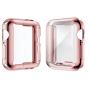 [2-Pack] Julk Case for Apple Watch Series 5 / Series 4 Screen Protector 40mm, 2019 New iWatch Overall Protective Case TPU HD Ultra-Thin Cover for Series 5/4 (1 Rose Pink+1 Transparent)