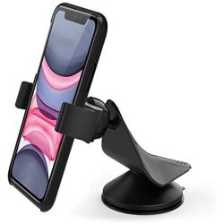 Arteck Universal Mobile Phone Car Mount Holder 360° Rotation for Auto Windshield, for Cell Phones Apple iPhone 6s Plus 5s, Samsung Galaxy S7 Edge S6 Note 5/4 GPS and Others Black