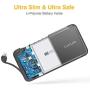 Luxtude Portable Charger for iPhone, Apple Certified Power Bank, 10000mAh Slim Battery Pack Built in Lightning Cable, Fast Charging Portable Phone Charger for iPhone 11/XS/XR/X/8/7/6, iPad and More