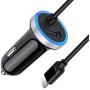 USB C Car Charger, 3.4A Fast Charging USB Car Adapter with 3ft USB Type C Cable for Samsung Galaxy S20+ S20 S10 Plus S10e S9 S8 A51 Note 10+ A20 A10e Google Pixel 3A 4 XL LG Stylo 4 5 6 K51 G7 G8