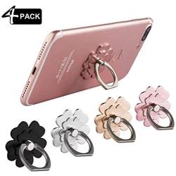SKYii Cell Phone Ring Stand Finger Ring Holder 360° Rotation Phone Holder Ring Grip Compatible with Apple iPhone Xs Max XR X 8 7 Plus 5 5s Samsung Galaxy S8 S7 4-Pack