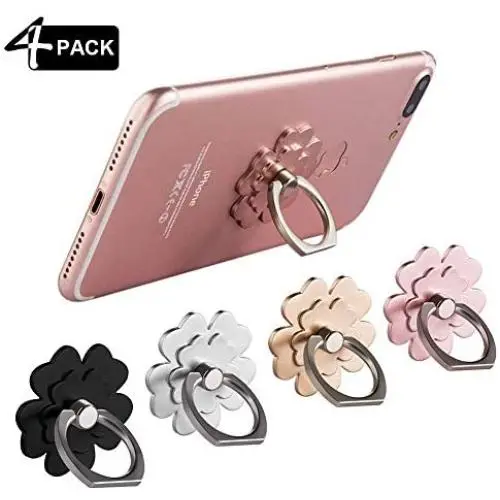 SKYii Cell Phone Ring Stand Finger Ring Holder 360° Rotation Phone Holder Ring Grip Compatible with Apple iPhone Xs Max XR X 8 7 Plus 5 5s Samsung Galaxy S8 S7 4-Pack