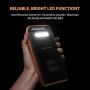 Solar Charger RAVPower 15000mAh Outdoor Portable Charger Solar Power Bank Dual USB External Battery Pack Power Pack with Flashlight (IPX4 Splashproof, Dustproof, Solar Panel Charging, DC5V/2A Input)