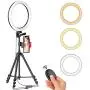 12" LED Selfie Ring Light with Tripod Stand & Cellphone Holder for Live Stream/Makeup/YouTube Video, Dimmable Beauty Ringlight for iPhone Android Phone, Color Temperature 3000K-6000K, 162Bulbs, Remote