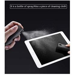 Touchscreen Mist Cleaner, Versatile Screen Cleaners, Sterilization Disinfection Cleansing, Safe for All Phones, Laptop and Tablet Screens,Two in One Spray and Microfiber Cloth (Gray)