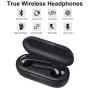 layajia Mini Wireless Earbuds Waterproof Wireless Headphones, Bluetooth 5.0 in-Ear Earphones TWS Stereo Sound, Portable Wireless Headset 28H Palytime w/Built-in Mic Single/Twin Mode Charging Case