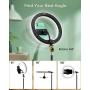 ESR 10” Selfie Ring Light with Tripod Stand & Phone Holder, Dimmable Beauty Ring Light for Vlogs, Selfies, Makeup, Livestreaming, Videos, and Photography [Compatible with iPhone & Android]