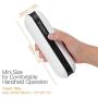 Portable Air Compressor Mini Inflator Electric Pump for Car Bike Tires Shock Rechargeable Li-Ion Battery 150PSI Power Bank Ergonomic and Sleek Design Digital LCD, LED Emergency Light A2 (white)
