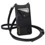Bandolier Emma Crossbody Phone Case and Wallet - Black Leather with Pewter Detail - Compatible with iPhone SE / 8, 7, 6 Only