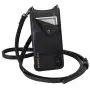 Bandolier Emma Crossbody Phone Case and Wallet - Black Leather with Pewter Detail - Compatible with iPhone SE / 8, 7, 6 Only