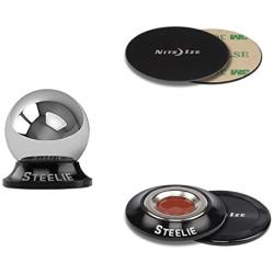 Nite Ize Steelie Orbiter Dash Mount Kit - Magnetic Cell Phone Holder for Car Dash, Low Profile, No Attached Magnets