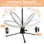 Ring Light 10”LED Dimmable Desktop Lamp Makeup Selfie Ring Light with Tripod Stand & Cell Phone Holder for YouTube Video/Photography,CUMIZON LED Camera Ringlight for Live Stream
