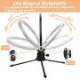 Ring Light 10”LED Dimmable Desktop Lamp Makeup Selfie Ring Light with Tripod Stand & Cell Phone Holder for YouTube Video/Photography,CUMIZON LED Camera Ringlight for Live Stream